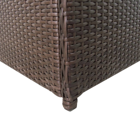 Garten-Auflagenbox Braun 120x50x60 cm Poly Rattan