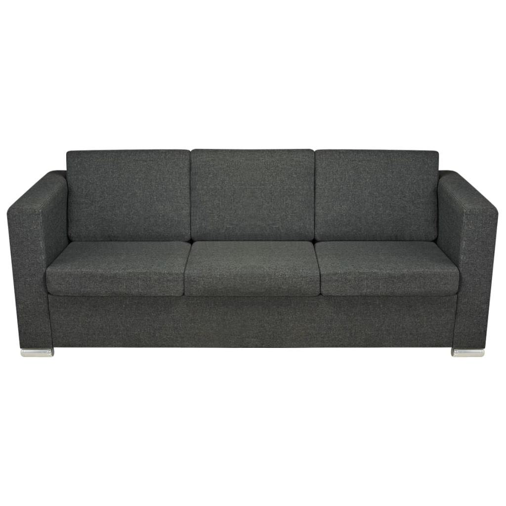 3-Sitzer Sofa Stoff Dunkelgrau