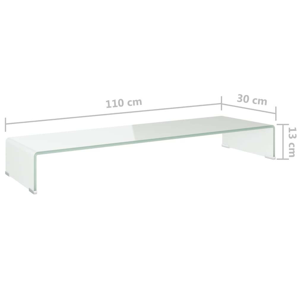 TV-Aufsatz/Monitorerhöhung Glas Grün 110x30x13 cm
