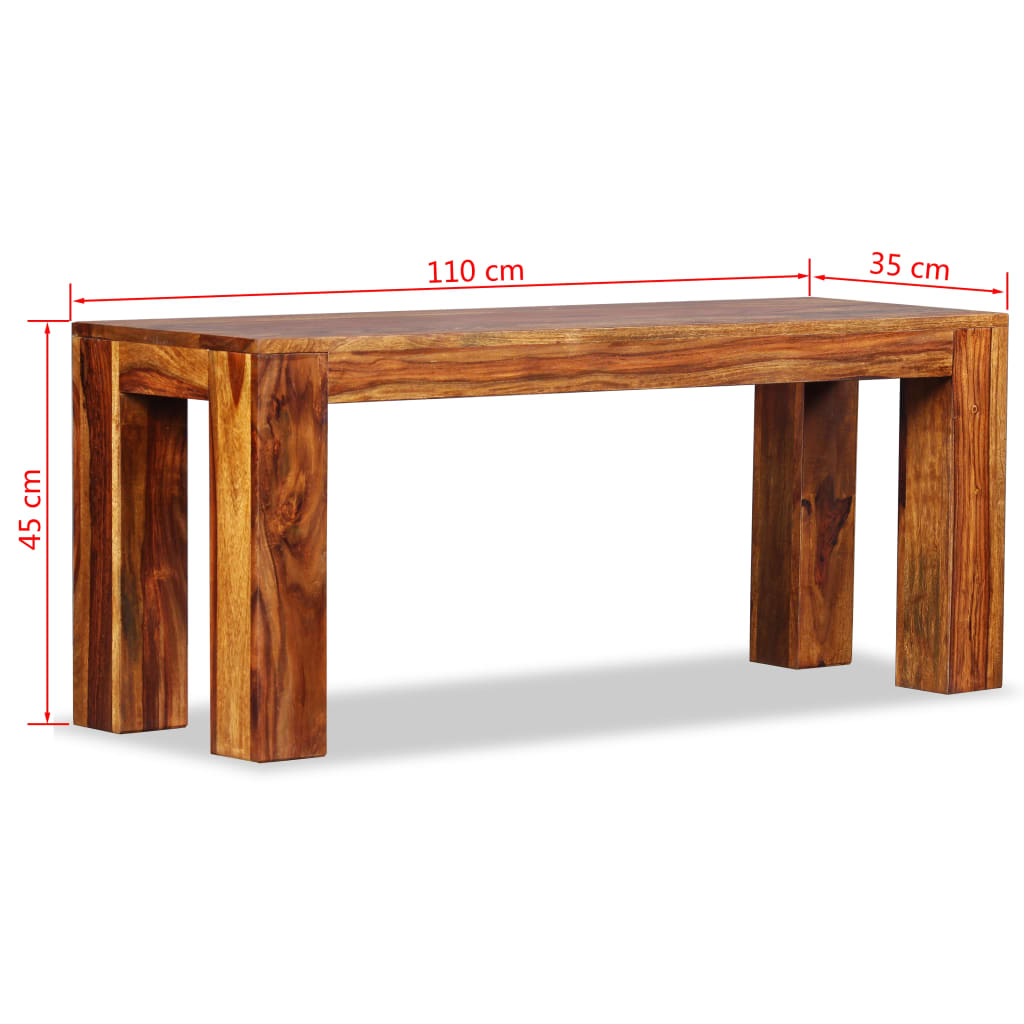 Sitzbank Massivholz 110x35x45 cm