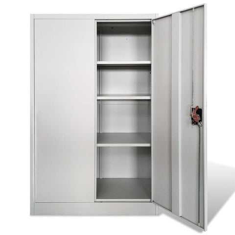 Aktenschrank 90×40×140 cm Stahl Grau