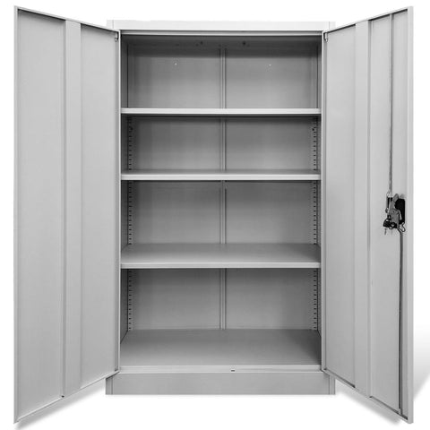 Aktenschrank 90×40×140 cm Stahl Grau