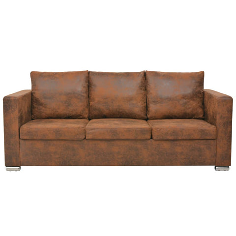 Sofa 3-Sitzer 191x73x82 cm Wildleder-Optik