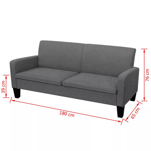 3-Sitzersofa 180 x 65 x 76 cm