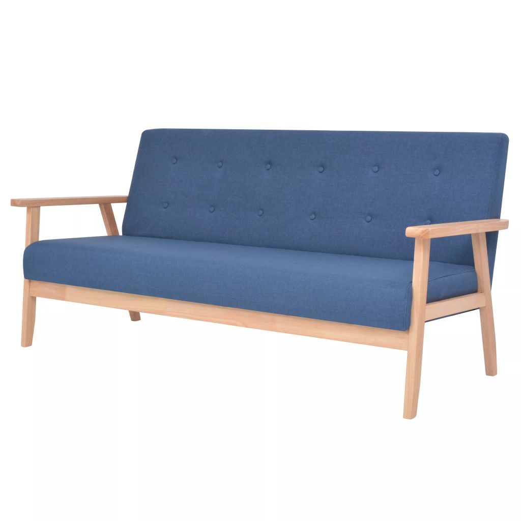 3-Sitzer-Sofa Stoff Blau