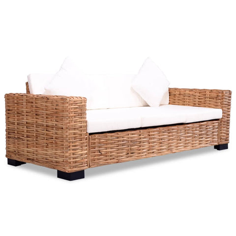 Sofa-Set 15-tlg. Natur Rattan