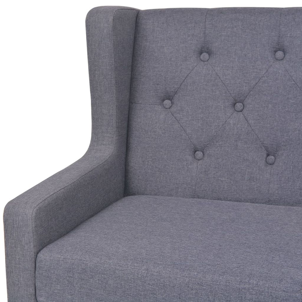 Sofa 2-Sitzer Stoff Grau