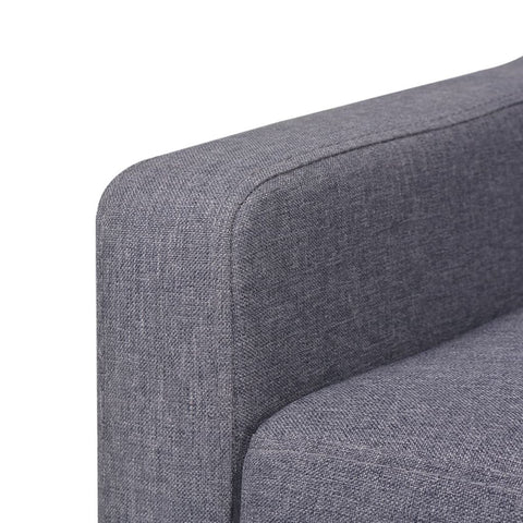 Sofa 2-Sitzer Stoff Grau