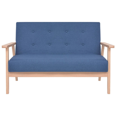 Sofagarnitur 2-tlg. Stoff Blau