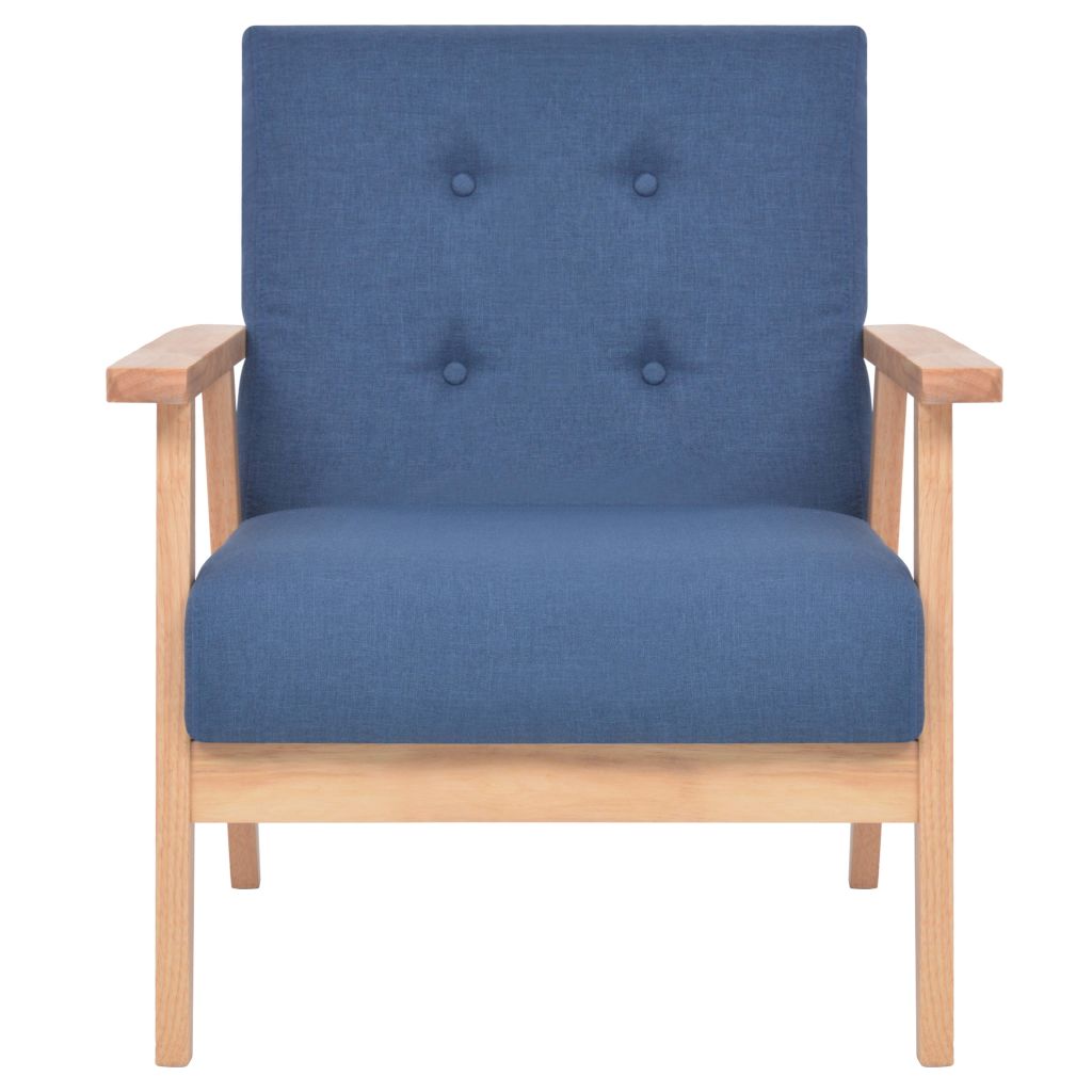 Sofagarnitur 2-tlg. Stoff Blau