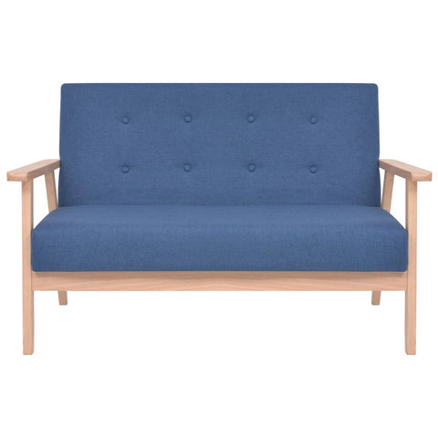 Sofagarnitur 2-tlg. Stoff Blau