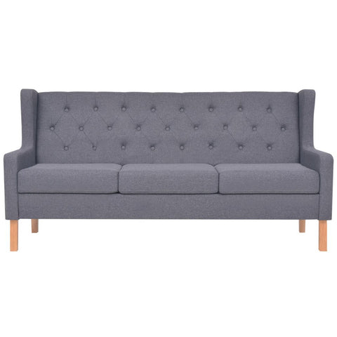 2-tlg. Sofa-Set Stoff Grau