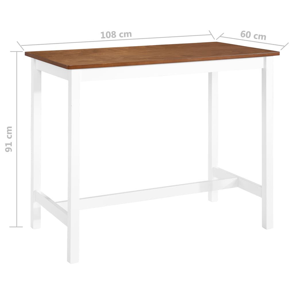 Bartisch Massivholz 108x60x91 cm