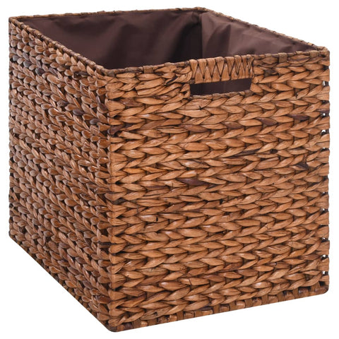 Sitzbank mit 2 Körben Seegras 71×40×42 cm Braun