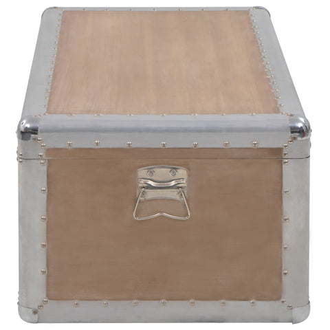 Aufbewahrungsbox Tannenholz Massiv 91x52x40 cm Braun