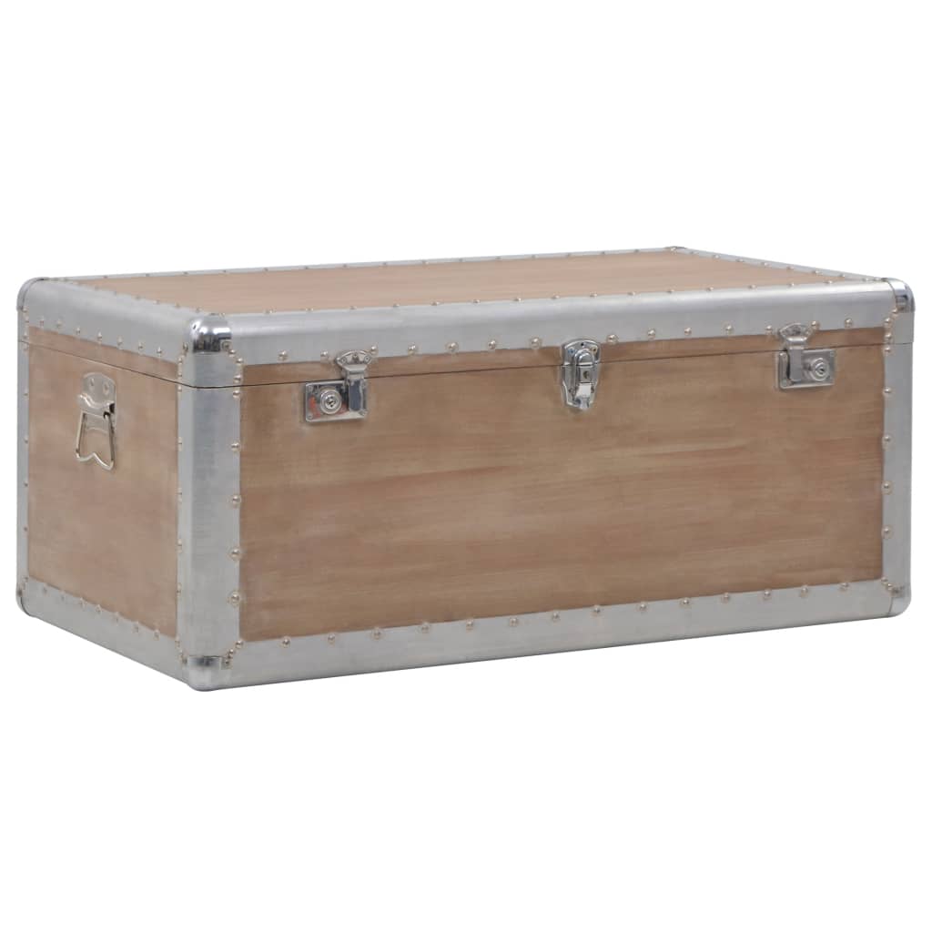 Aufbewahrungsbox Tannenholz Massiv 91x52x40 cm Braun