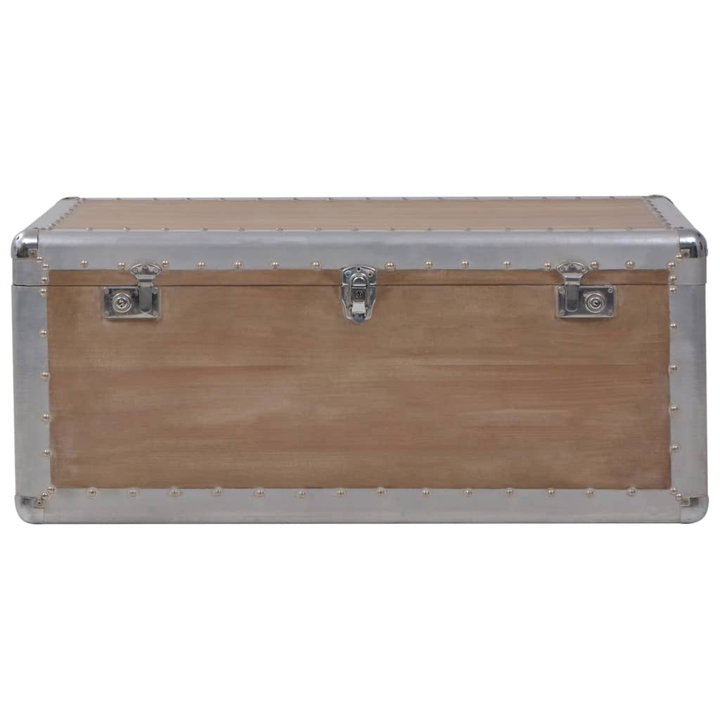 Aufbewahrungsbox Tannenholz Massiv 91x52x40 cm Braun