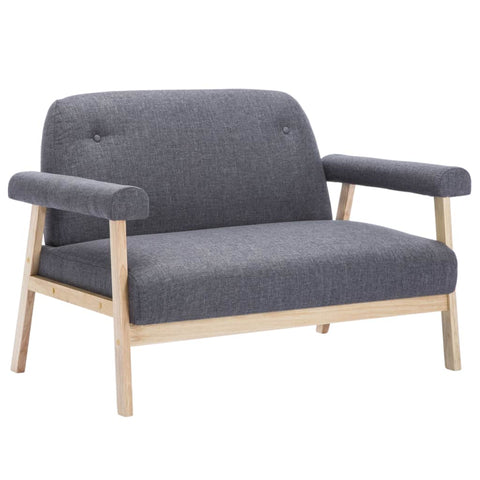 2-Sitzer-Sofa Stoff Dunkelgrau