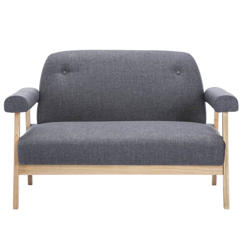 2-Sitzer-Sofa Stoff Dunkelgrau