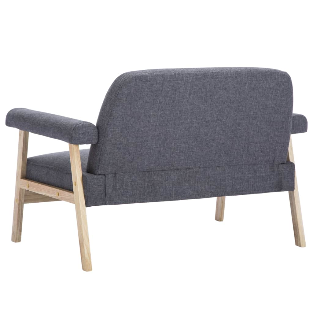 2-Sitzer-Sofa Stoff Dunkelgrau