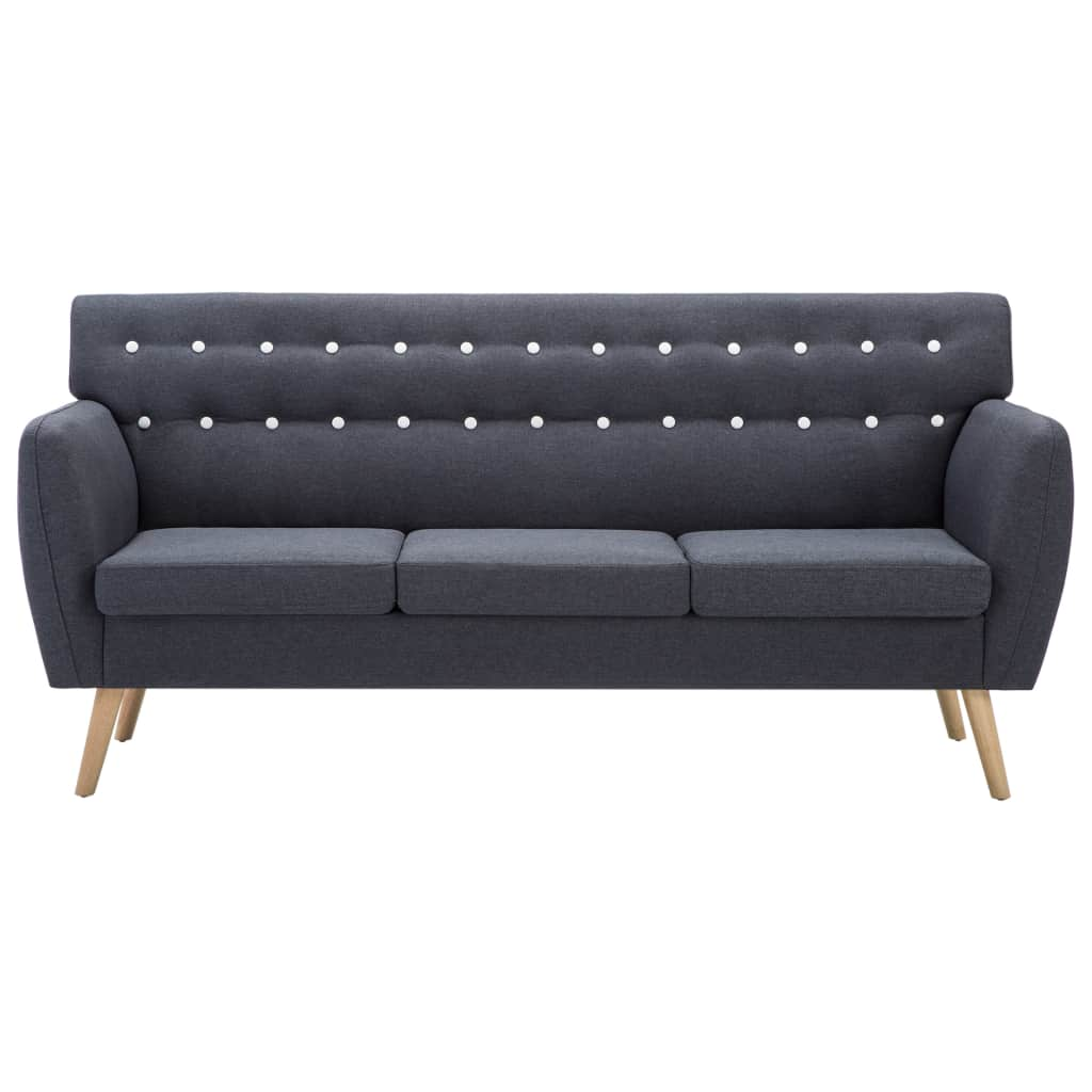 3-Sitzer-Sofa Stoff 172x70x82 cm Dunkelgrau