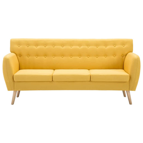 3-Sitzer-Sofa Stoff 172x70x82 cm Gelb