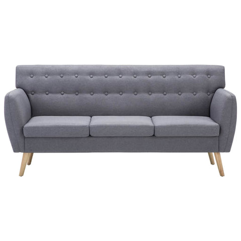 3-Sitzer-Sofa Stoff 172x70x82 cm Hellgrau