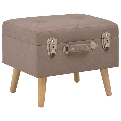 Hocker mit Stauraum 40 cm Braun Stoff