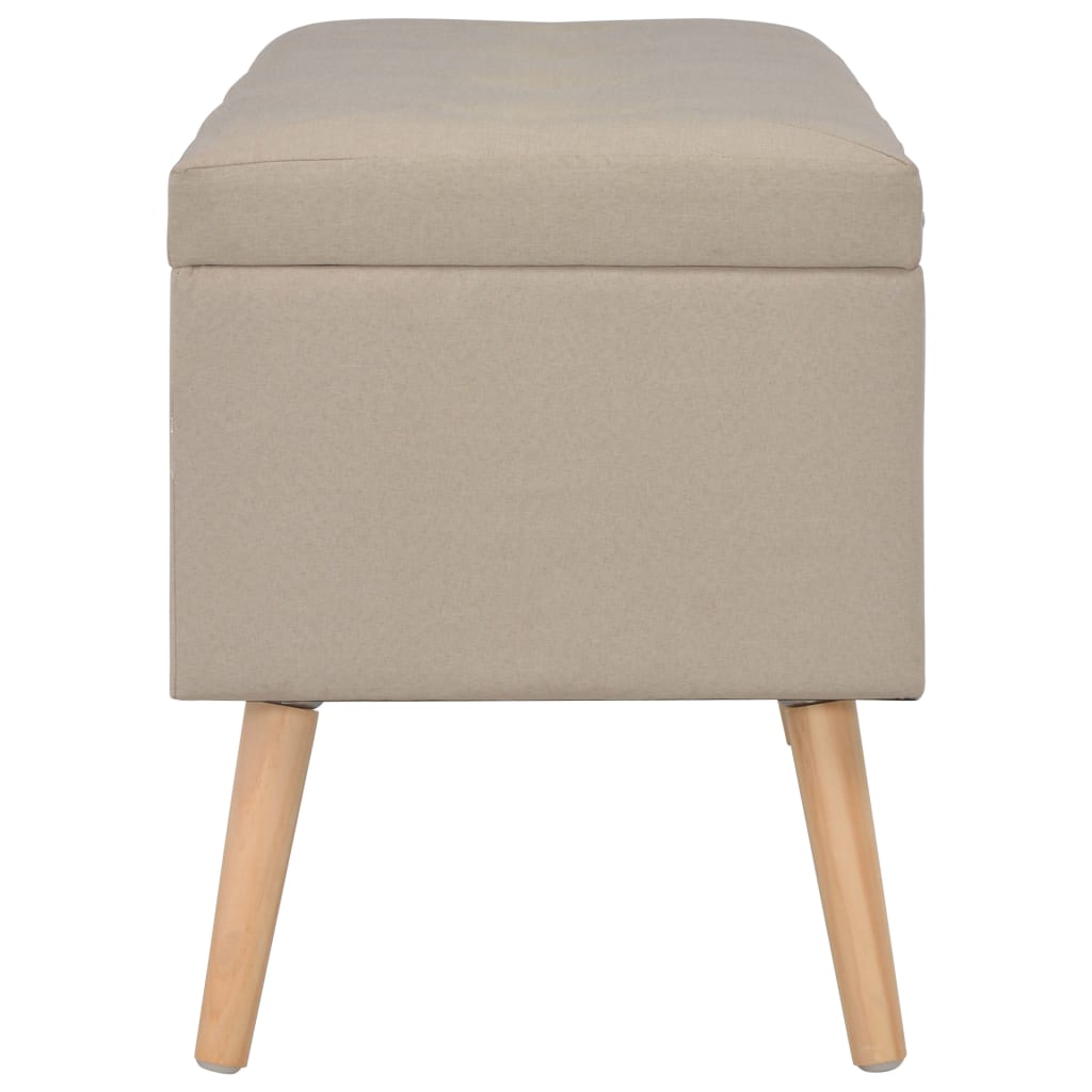 Hocker mit Stauraum 3 Stk. Beige Stoff