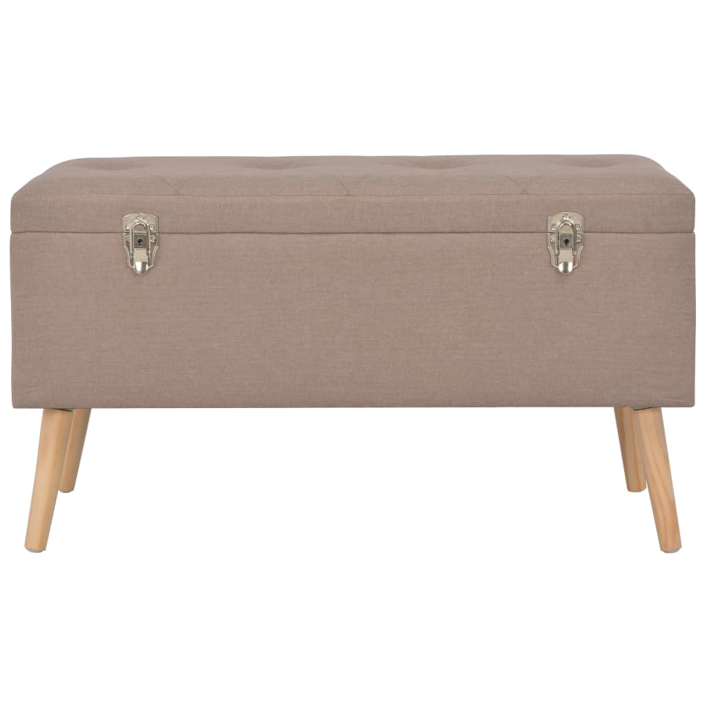 Hocker mit Stauraum 3 Stk. Braun Stoff