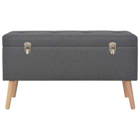 Hocker mit Stauraum 3 Stk. Dunkelgrau Stoff