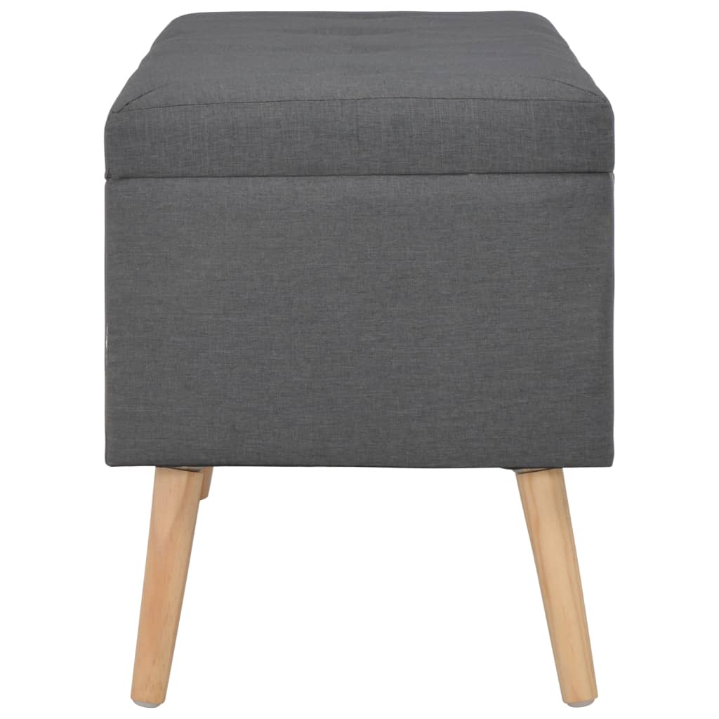 Hocker mit Stauraum 3 Stk. Dunkelgrau Stoff