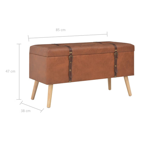 Hocker mit Stauraum 3 Stk. Hellbraun Kunstleder