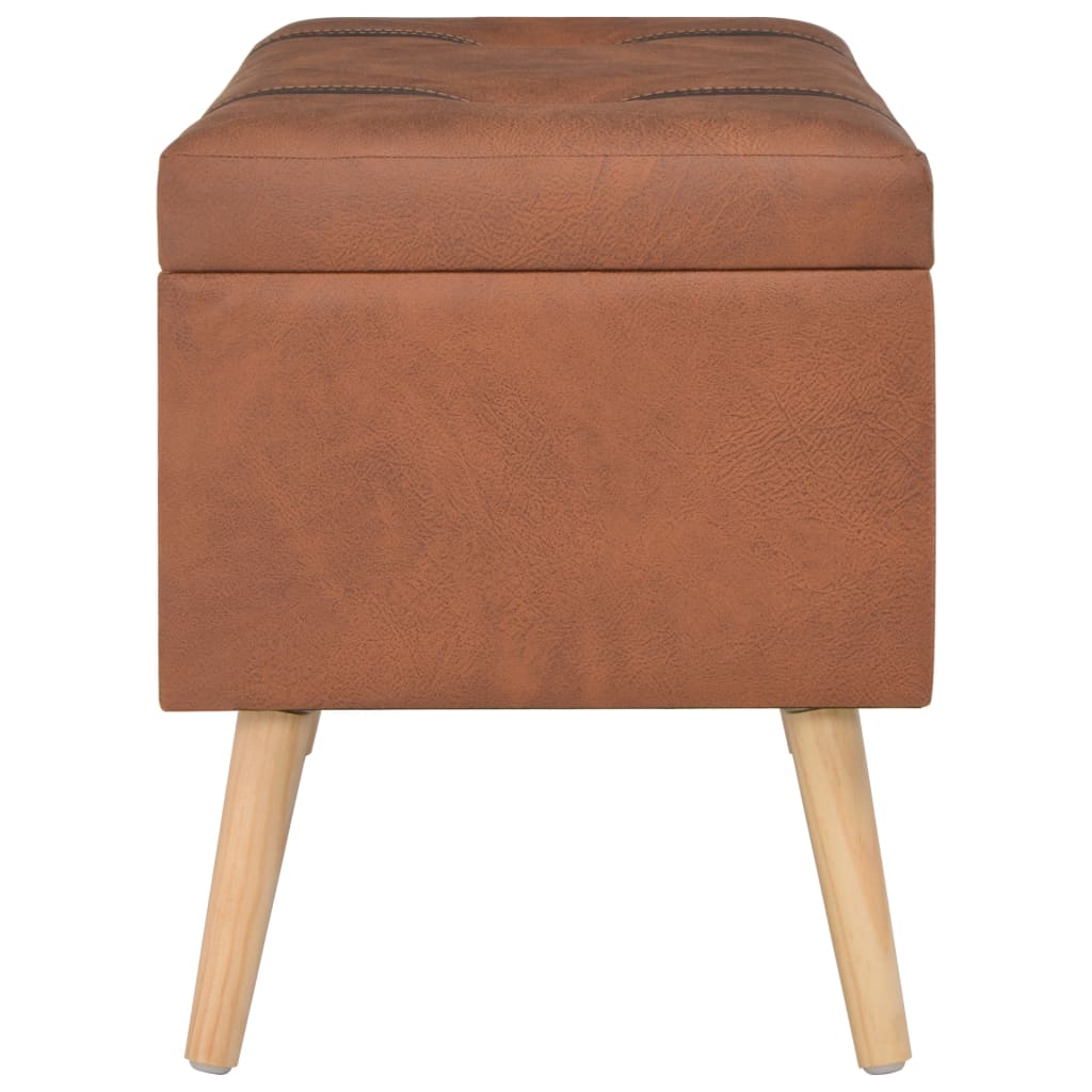 Hocker mit Stauraum 3 Stk. Hellbraun Kunstleder