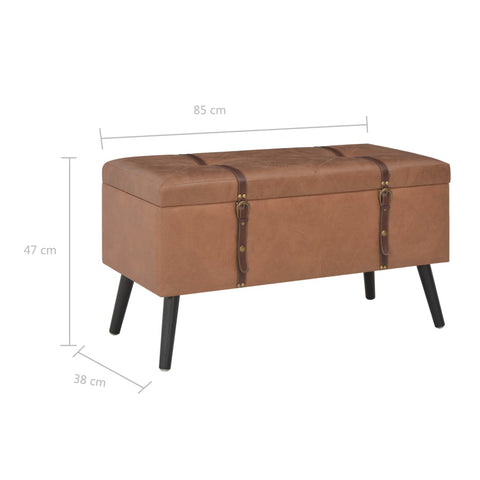 Hocker mit Stauraum 3 Stk. Braun Kunstleder