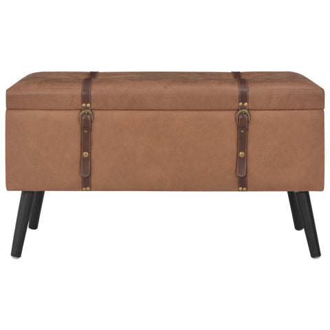 Hocker mit Stauraum 3 Stk. Braun Kunstleder