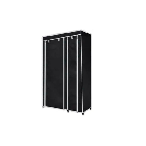 Faltbarer Stoffschrank Schwarz 110 x 45 x 175 cm