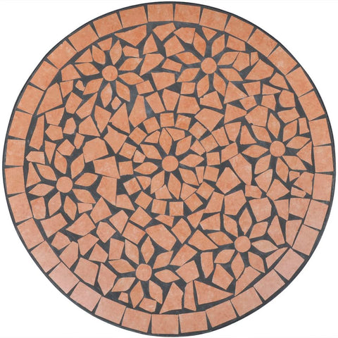 Bistrotisch Terrakotta-Rot 60 cm Mosaik