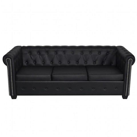 Chesterfield-Sofa 3-Sitzer Kunstleder