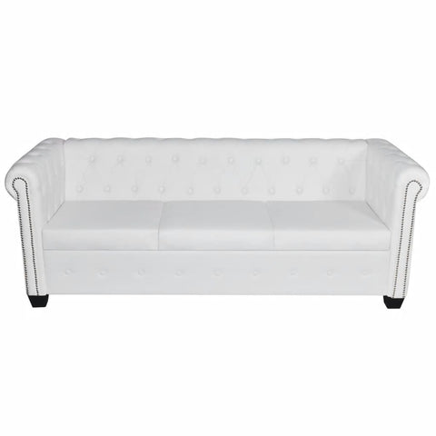 Chesterfield-Sofa 3-Sitzer Kunstleder