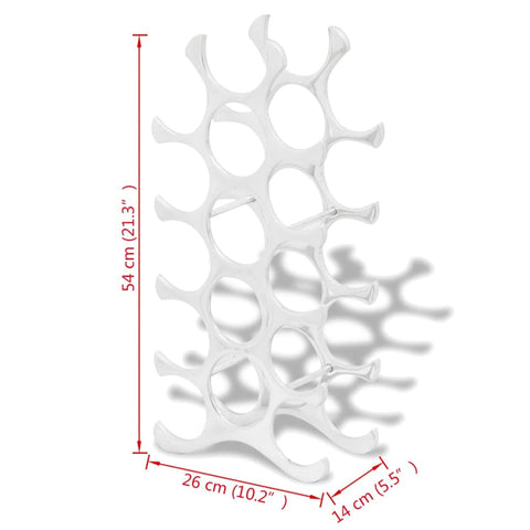 Flaschenregal für 15 Flaschen Silbern Aluminium