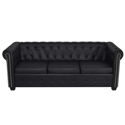 Chesterfield-Sofas 2-Sitzer und 3-Sitzer Kunstleder