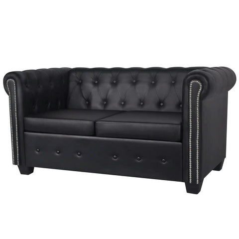 Chesterfield-Sofas 2-Sitzer und 3-Sitzer Kunstleder