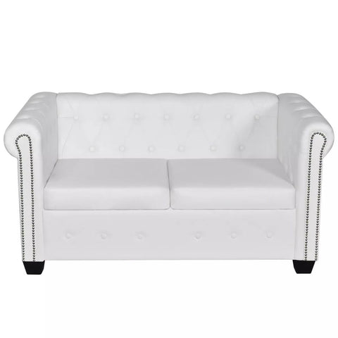 Chesterfield-Sofas 2-Sitzer und 3-Sitzer Kunstleder