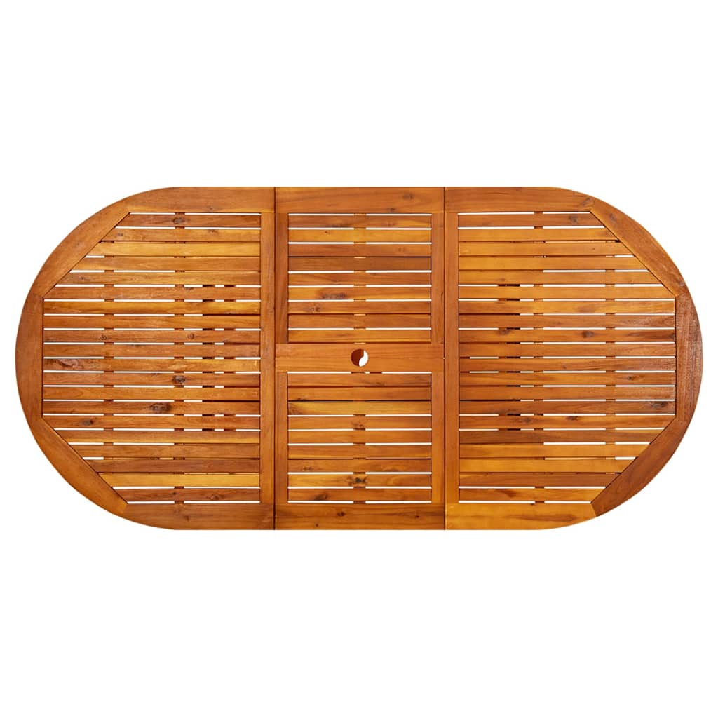 Gartentisch 200x100x75 cm Massivholz Akazie