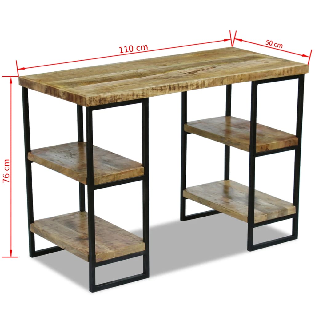 Büroschreibtisch Mangoholz 110×50×76 cm