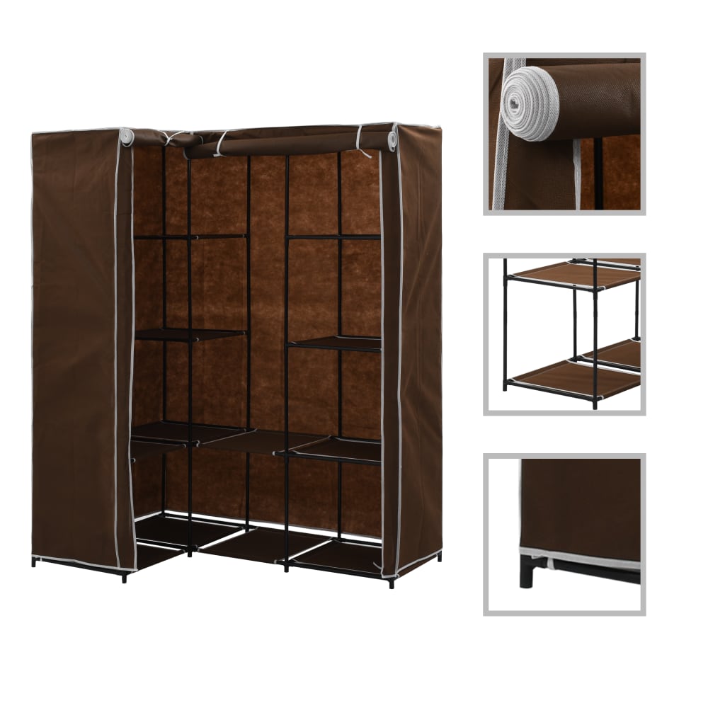 Eckkleiderschrank Braun 130 x 87 x 169 cm