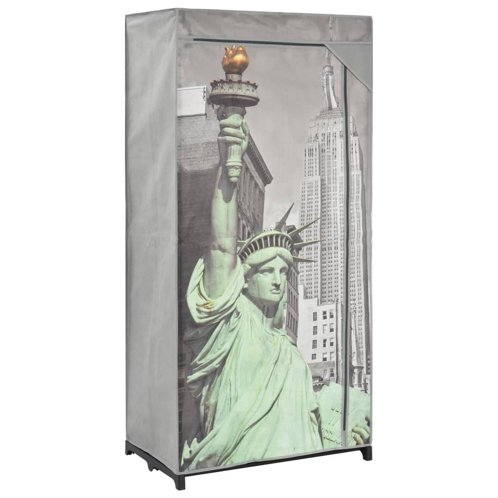 Kleiderschrank 75×45×160 cm New York Stoff