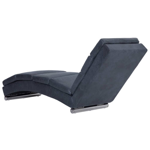 Chaiselongue Grau Wildleder-Optik