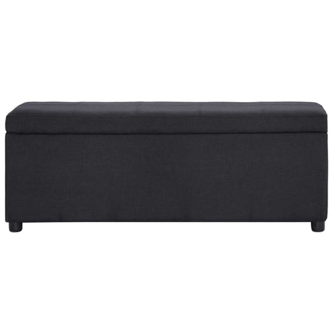 Bank mit Staufach 116 cm Schwarz Polyester